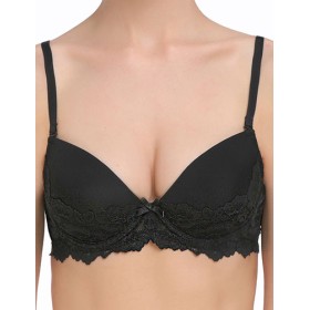 Бюстгальтер балконет пуш-ап Mioocchi VIVIAN 7582 nero, Цвет: nero (черный), Размеры: 75B