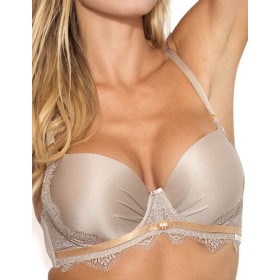 Формованный бюстгальтер балконет пуш-ап Nipplex GALINA P-UP, Цвет: мокка, Размеры: 75C