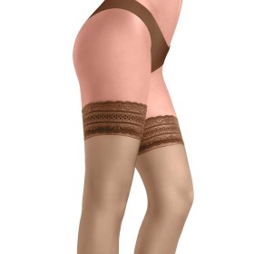 Чулки на силиконе Silca CA1108 CALZA PLUS 30 den playa, Цвет: бежевый, Размеры: 1