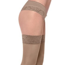 Чулки с кружевной коронкой Silca CA4105 CALZA NADY 40 den visone, Цвет: коричневый, Размеры: 4