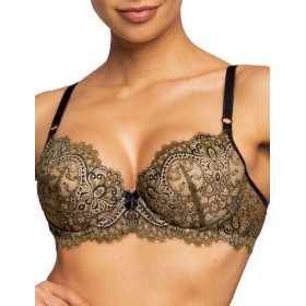 Бюстгальтер пуш-ап MAT CHELSEA M-3703-11 khaki-czarny, Цвет: зеленый, Размеры: 65E