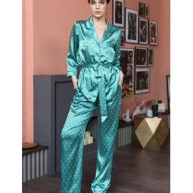 Атласный комплект-тройка Mia-Mella CLEVER 8946 ментол, Цвет: ментол, Размеры: 2XL