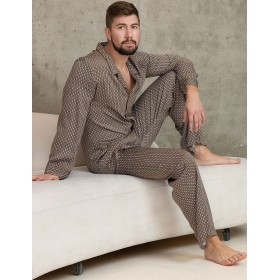 Мужская пижама Mia-Amore DONNA 5134, Цвет: коричневый, Размеры: 4XL