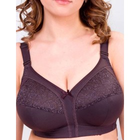 Бюстгальтер мягкий без косточек Milavitsa 104082 / 104083 эспрессо, Цвет: эспрессо, Размеры: 80G