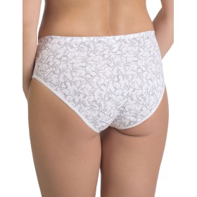 Трусы слипы хлопковые Valmira 2955/C белый с серым, Цвет: белый с серым, Размеры: M