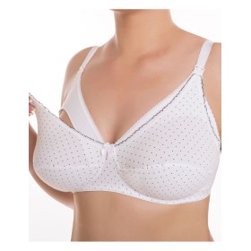 Хлопковый бюстгальтер для кормления Valmira 1123/C белый в крапинку, Цвет: белый в крапинку, Размеры: 85B