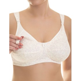 Хлопковый бюстгальтер для кормления Valmira 1131/C молоко с аметистом, Цвет: молоко с аметистом, Размеры: 75G