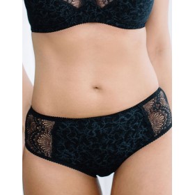 Трусы слипы из хлопка Valmira 2934/H черный с серым, Цвет: черный с серым, Размеры: M