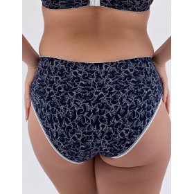 Трусы слипы хлопковые Valmira 2934/C синий с молоком, Цвет: синий с молоком, Размеры: L