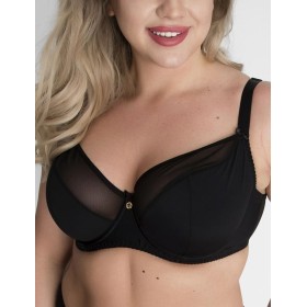 Бюстгальтер полумягкий Akcent 1005 PU черный, Цвет: черный, Размеры: 100E