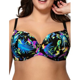 Верх купальника с уплотненной чашкой Ava SK118 U, Цвет: флора, Размеры: 75G