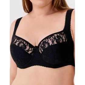 Бюстгальтер полумягкий с подкроем Lina A 6018 черный, Цвет: черный, Размеры: 80E