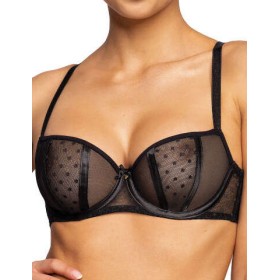 Мягкий бюстгальтер балконет MAT DOTSSY M-3714-2-1 czarny, Цвет: черный, Размеры: 90B