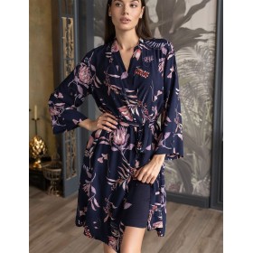 Халат для дома Mia-Amore NIGHT GARDEN 5193, Цвет: темно-синий, Размеры: L/XL