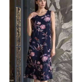 Сорочка на широких бретелях Mia-Amore NIGHT GARDEN 5198, Цвет: темно-синий, Размеры: XL