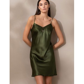 Ночная сорочка из шёлка Mia-Amore VITTORIA 5150 темный хаки, Цвет: темный хаки, Размеры: 2XL