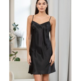 Ночная сорочка из шёлка Mia-Amore VITTORIA 5150 черный, Цвет: черный, Размеры: 3XL