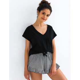 Женская пижама с шортами Sensis CHIARA, Цвет: черный, Размеры: S