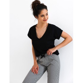 Женская пижама с брюками Sensis DOMENICA, Цвет: черный, Размеры: S