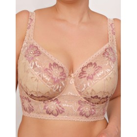 Бюстье для большой груди Valmira 1144 бежевый с розовым рубином, Цвет: бежевый с розовым ру, Размеры: 80F