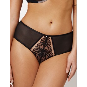 Трусы бразилиана Subtille ASTRA BLACK brazilian, Цвет: черный+телесный, Размеры: M