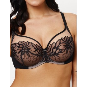 Бюстгальтер с мягкой чашкой Subtille ASTRA BLACK soft, Цвет: черный+телесный, Размеры: 70G