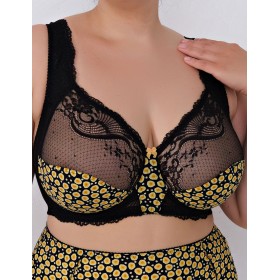 Бюстгальтер с мягкой чашкой Valmira 1112 черный с желтым, Цвет: черный с желтым, Размеры: 85F