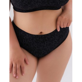 Трусики из хлопка Valmira 2929/C черный с серым, Цвет: черный с серым, Размеры: M