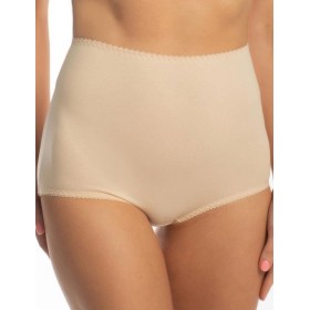 Высокие трусы из хлопка Valmira 2930 бежевый, Цвет: бежевый, Размеры: L