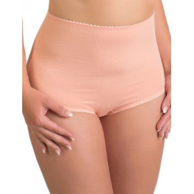 Трусы женские высокие из хлопка Valmira 2930/C нектар персика в крапинку, Цвет: нектар персика в кра, Размеры: 2XL