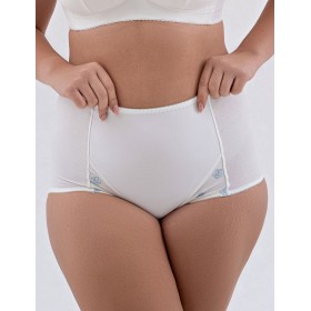 Высокие трусы слипы Valmira 2954 молоко с голубым, Цвет: молоко с голубым, Размеры: M