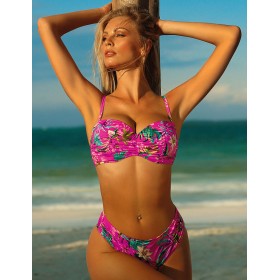 Цветной купальник бандо с пуш-ап Verano LIV multicolor-pink, Цвет: розовый, Размеры: M