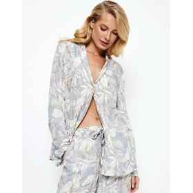 Пижама с брюками из вискозы Aruelle ADORIA, Цвет: серо-голубой, Размеры: XS