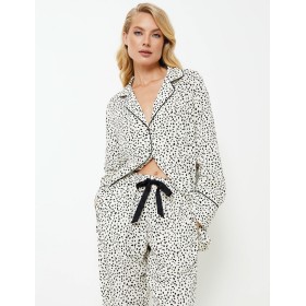 Пижама женская с брюками Aruelle BETHANY, Цвет: молочный/черный, Размеры: S