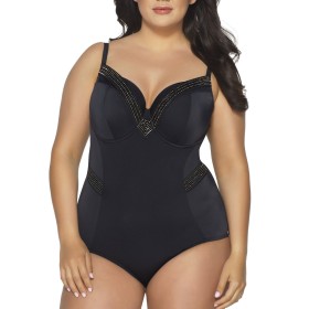 Закрытый купальник с мерцающим узором Ava SKJ58 U черный, Цвет: черный, Размеры: 100B