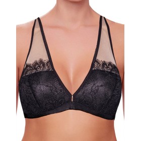 Бюстгальтер бралетт без косточек Fluide DIVINE 5020 черный/миндаль, Цвет: черный/миндаль, Размеры: 80D