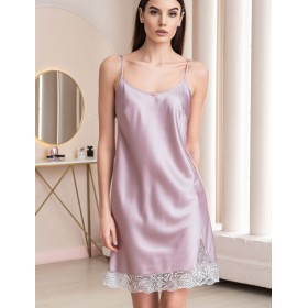 Сорочка шелковая Mia-Amore REBECCA 5165 розовый жемчуг, Цвет: розовый жемчуг, Размеры: XL