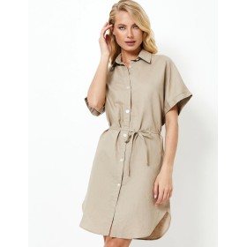 Платье-рубашка Aruelle CLEO, Цвет: льняной, Размеры: S