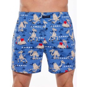 Свободные трусы шорты Cornette 001/011-13 CLASSIC синий/бежевый, Цвет: синий/бежевый, Размеры: 5XL