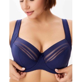 Бюстгальтер полумягкий Elli 9092 темно-синий, Цвет: темно-синий, Размеры: 75F