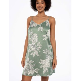 Сорочка атласная Esotiq DEDICATE 41222, Цвет: оливковый, Размеры: S