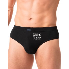 Мужские слипы Key MPP 777 A24 (2 шт) светло-серый + черный, Цвет: светло-серый + черны, Размеры: L