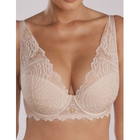 Кружевной бюстгальтер с пуш-ап Kinga LUNA 1103-PU светло-бежевый, Цвет: светло-бежевый, Размеры: 75D