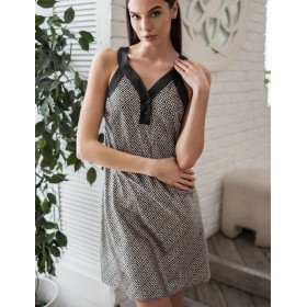 Короткая сорочка из шёлка Mia-Amore JADORE 4055, Цвет: черный, Размеры: S