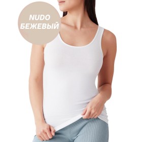 Майка хлопковая на широких бретелях Cotonella GD009 L_ALTRA nudo, Цвет: nudo (бежевый), Размеры: M