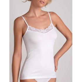 Майка хлопковая на тонких бретелях Cotonella GD135 L_ALTRA bianco, Цвет: bianco (белый), Размеры: XL