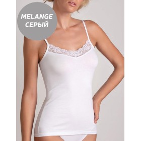 Майка хлопковая на тонких бретелях Cotonella GD135 L_ALTRA grigio melange, Цвет: grigio melange (серы, Размеры: XL