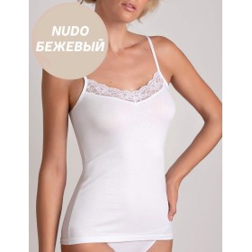 Майка хлопковая на тонких бретелях Cotonella GD135 L_ALTRA nudo, Цвет: nudo (бежевый), Размеры: S