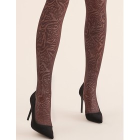 Колготки с узором Gabriella 309 CAMEO coffee 60 den, Цвет: коричневый, Размеры: 4