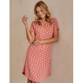 Сорочка в горошек Taro IVY 3129-01, Цвет: коралловый, Размеры: S